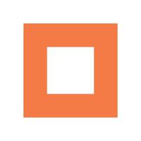 Modern Square Icon. Minimalistic symbol in abstract shape. A bold element in flat style, representing contemporary brutalism. Suitable for graphic projects, tech themes, or trendy designs. vector