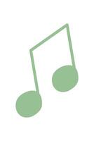 Flat digital music note illustration. Simple music note symbol representing audio content. Context of mobile app usage, cool style enhances digital media projects. vector