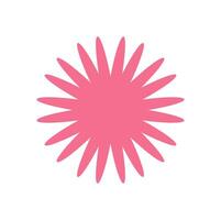 Bold abstract flower icon. Modern symbol of floral shape and form. This brutalist element features a flat aesthetic, ideal for contemporary graphic projects and trendy design applications. vector
