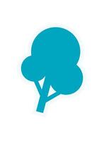 Brutalist tree icon sticker. Playful silhouette of a modern shape. Abstract element, cute bubble design, y2k aesthetic, suitable for graphic applications and contemporary visuals. vector