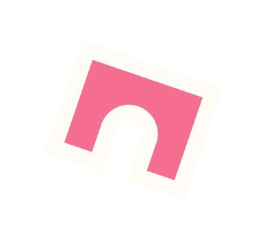 Brutalist geometric icon sticker. Abstract form and shape create a unique visual element. Modern design with flat style, suitable for various applications in contemporary art vector