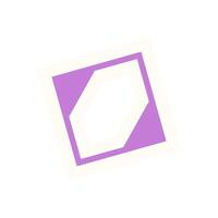 Brutalist abstract shape sticker. Bold geometric icon and modern figure. Minimal element of brutalism, flat design, contemporary style. Suitable for trendy projects and creative applications. vector