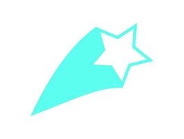Y2K abstract star badge. Modern icon shape with retro aesthetics. Unique space element, 90s graphic style, perfect for trendy decoration or collection in nostalgic themes. vector