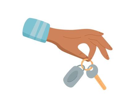 Hand key exchange icon. Gesture of giving and receiving a key. Symbol of transfer and exchange, flat style, suitable for graphic designs illustrations. vector