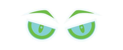 Y2K abstract eyes sticker. Modern eye character design with fun and retro elements. Cool icon, flat aesthetic, and graphic style suitable for streetwear or decoration. vector