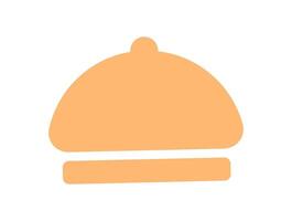 Gourmet food cover icon presents a delicious dish. A modern design of a meal that is perfect for presentation. Ideal for restaurant service, dining, kitchen, and foodservice menus. vector