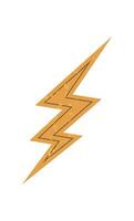 Bold lightning symbol. Abstract shape in grunge texture. Contemporary element of brutalism, y2k style, and graphic design. Ideal for modern art projects, stickers, and creative designs. vector