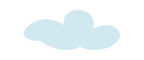A cloud character in flat style embodies a cute and simple graphic element. This character offers a playful visual with modern appeal. This design serves as an engaging concept vector