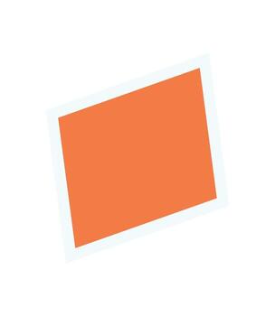 Modern abstract square element sticker. A minimalistic abstract shape figure. Bold element of brutalism, flat style, contemporary aesthetic, suitable for various creative applications. vector