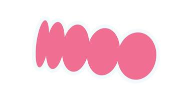 Playful round bubble icon sticker. Abstract shape element with a minimal style. This graphic captures a vibrant essence of y2k aesthetics, perfect for modern decoration, retro designs, or creative vector