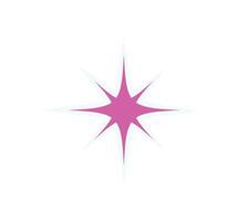 Y2K retro star sticker. Modern icon in abstract shape. This decorative element adds a touch of 90s aesthetic, ideal for various projects and creative designs. Cool graphic with a trendy vibe. vector