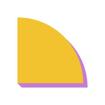 brutalista resumen forma con sombra. moderno mínimo icono caracteristicas un único curva y circulo forma. geométrico símbolo refleja contemporáneo brutalismo, ideal para de moda diseño aplicaciones vector