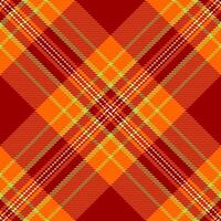 Warm plaid pattern, perfect for cozy designs. The seamless tartan texture in vibrant hues evokes tradition and comfort. Great for backgrounds or textile mockups. vector