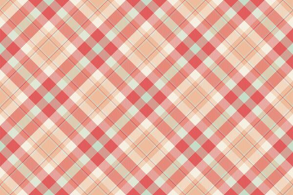 Elegant coral, peach, and mint green plaid pattern. Perfect for textile design, fashion, website backgrounds, or scrapbooking.