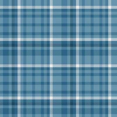 Serene blue and white plaid pattern. Ideal for textile design, website backgrounds, or fashion projects. Subtle texture adds depth and sophistication. Evokes feelings of calmness and classic style.