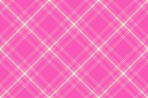 Pink plaid fabric texture, a classic pattern design. Ideal for backgrounds, textiles, or seasonal projects. Use for festive themes, crafts, or design mockups. vector