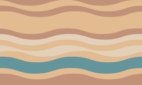 Serene wavy stripes in earthy tones create a calming, minimalist design perfect for backgrounds, website headers, or textile patterns. vector