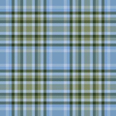 Classic plaid pattern in muted blue green tones. Seamless tartan fabric design. Versatile for backgrounds, apparel, and decorative elements.