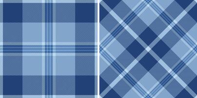 Two seamless blue plaid patterns. Versatile designs perfect for textile prints, website backgrounds, or packaging. Classic, elegant, and subtly textured. vector