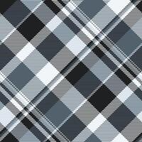 Stylish grayscale plaid pattern. Perfect for textile design, web backgrounds, or fashion projects. vector