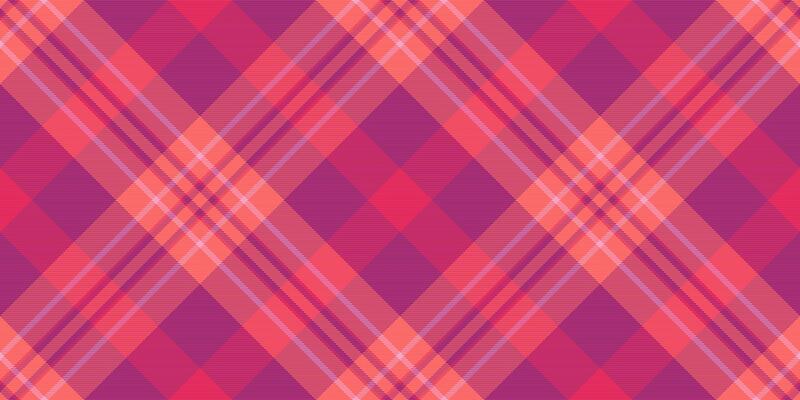 Vibrant coral and mauve plaid pattern. Perfect for textile designs, fashion, websites, and branding projects. This seamless texture offers a modern, stylish aesthetic with a touch of retro charm.