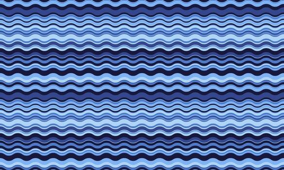Serene blue wavy stripes background. Perfect for website banners, textile design, or calming visuals. The repeating pattern evokes water, peace, and tranquility. vector