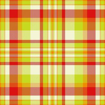 Vibrant plaid pattern with orange, yellow, and red tones. Ideal for backgrounds, textiles, or retrothemed design. A warm and eyecatching abstract texture. vector