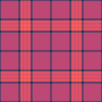 Classic tartan plaid pattern in shades of rose, coral, and blue. Great for backgrounds, textiles, or design elements. Versatile, timeless, and visually appealing. vector
