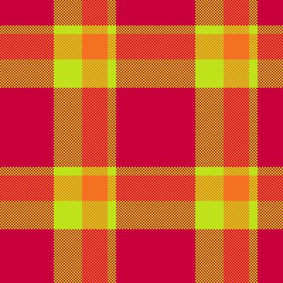 Vibrant red, orange, and lime green plaid pattern. Perfect for textile design, fashion, website backgrounds, or packaging. This bold, geometric design evokes energy and warmth.