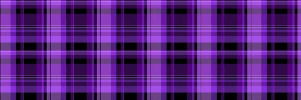 Card check texture, elegant background pattern textile. Vogue fabric plaid tartan seamless in violet and black colors. vector
