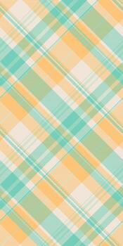 vibrante diagonal tartán modelo en pastel naranja y verde azulado Perfecto para textil diseño, sitio web antecedentes, o elaboración proyectos esta alegre, sin costura textura evoca sentimientos de primavera y verano. vector