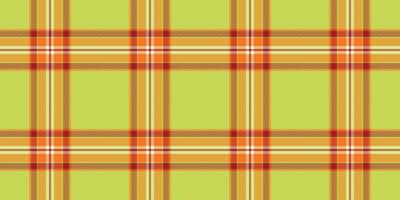 Vibrant lime green, orange, and brown plaid pattern. Perfect for textile design, website backgrounds, or crafting projects. This cheerful, seamless texture evokes feelings of warmth and optimism. vector