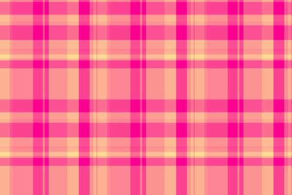 Vibrant pink and peach plaid pattern. Perfect for textile design, website backgrounds, or fashion projects. This seamless texture offers a cheerful, modern aesthetic with a touch of retro charm.