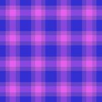 Vibrant plaid pattern. Bold, seamless textile design in shades of purple. Ideal for backgrounds, fabric design, and digital art. Adds a unique touch. vector