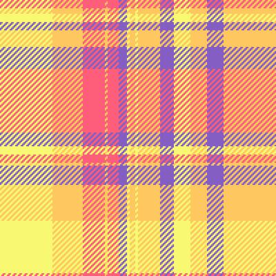 Vibrant pastel plaid pattern in yellow, orange, and purple. Perfect for textile designs, website backgrounds, or fashion illustrations.