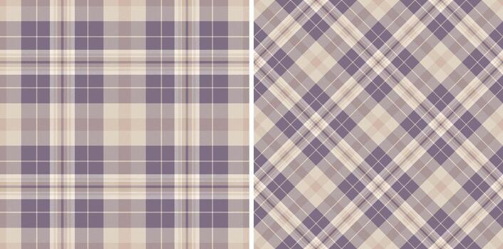 elegante neutral tartán patrones, Perfecto para textil diseño, sitio web antecedentes, o Moda proyectos dos variaciones oferta versátil diseño opciones, transporte clásico estilo y sutil sofisticación. vector