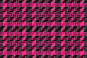 Vibrant pink and black plaid pattern. Perfect for textile design, fashion, website backgrounds, or any project needing a bold, energetic texture. vector