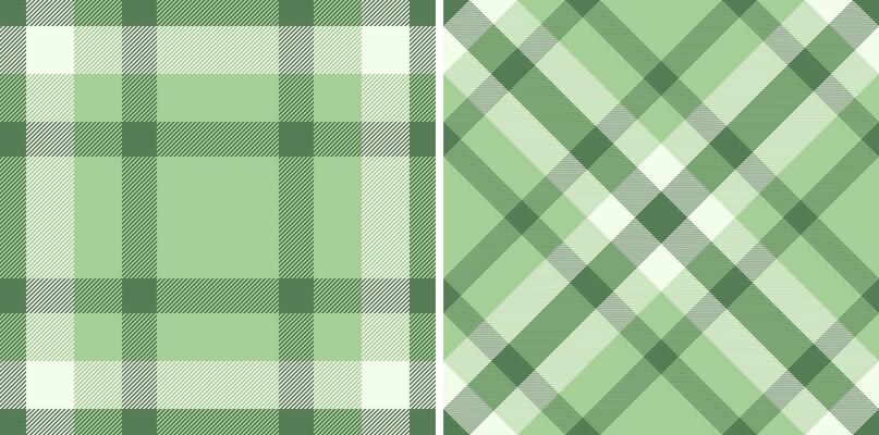 Two refreshing pastel green plaid patterns. Perfect for textile design, fabric prints, website backgrounds, or springsummer themed projects.