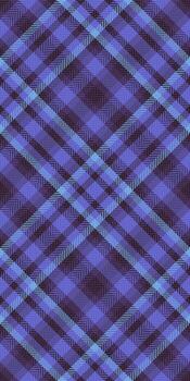 Goose foot background seamless texture, net check pattern tartan. Romance fabric plaid textile in blue and violet colors. vector