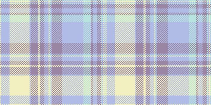 pastel tartán modelo en suave púrpura, ligero azul, y amarillo. ideal para textil diseño, moda, y sitio web antecedentes. esta encantador, sutil textura evoca sentimientos de tranquilidad y primavera. vector