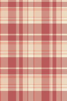 Deep check tartan seamless, comfortable texture background. Large plaid pattern textile fabric in light and red colors.