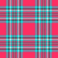 Vibrant seamless plaid pattern. Playful, modern fabric design with vivid hues. Ideal for backgrounds, textiles, or creative projects seeking a bold touch. vector