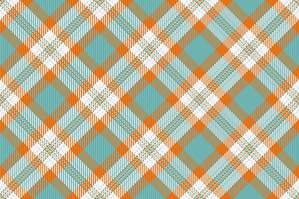 Vibrant teal and orange plaid pattern. Perfect for textile design, apparel, or website backgrounds. This seamless texture evokes feelings of warmth and style, ideal for autumn or spring themes.