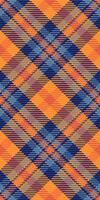 Genuine tartan plaid fabric, rustic textile seamless background. Wedding texture check pattern in blue and red colors. vector
