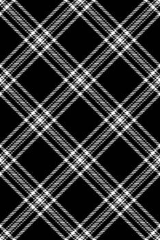 Stylish black and white plaid pattern. Geometric textile design ideal for fashion, web design, or print projects. Creates a sophisticated, modern feel. vector