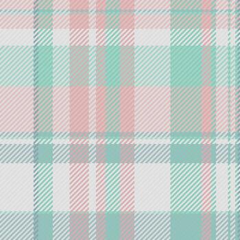 Soft pastel plaid pattern in pink, mint green, and gray. Perfect for textile design, website backgrounds, or crafting projects. Evokes a feeling of serenity and gentle style. vector
