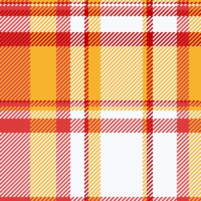 Vibrant red and gold plaid pattern. Perfect for textile design, website backgrounds, or autumnal themed projects. This cheerful, energetic design evokes warmth and tradition.