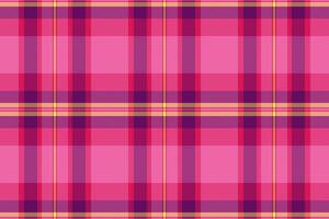 Vibrant pink, purple, and yellow plaid pattern. Perfect for textile design, fashion, websites, or any project needing a cheerful, trendy texture. A seamless repeat for endless possibilities. vector