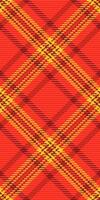 Vibrant red and gold plaid pattern. Perfect for textile designs, fall fashion, autumnal backgrounds, or wrapping paper. This bold, energetic texture evokes warmth and tradition. vector