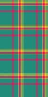 Vibrant teal, pink, and yellow plaid pattern. Perfect for textile design, fashion, website backgrounds, or any project needing a cheerful, energetic feel. vector